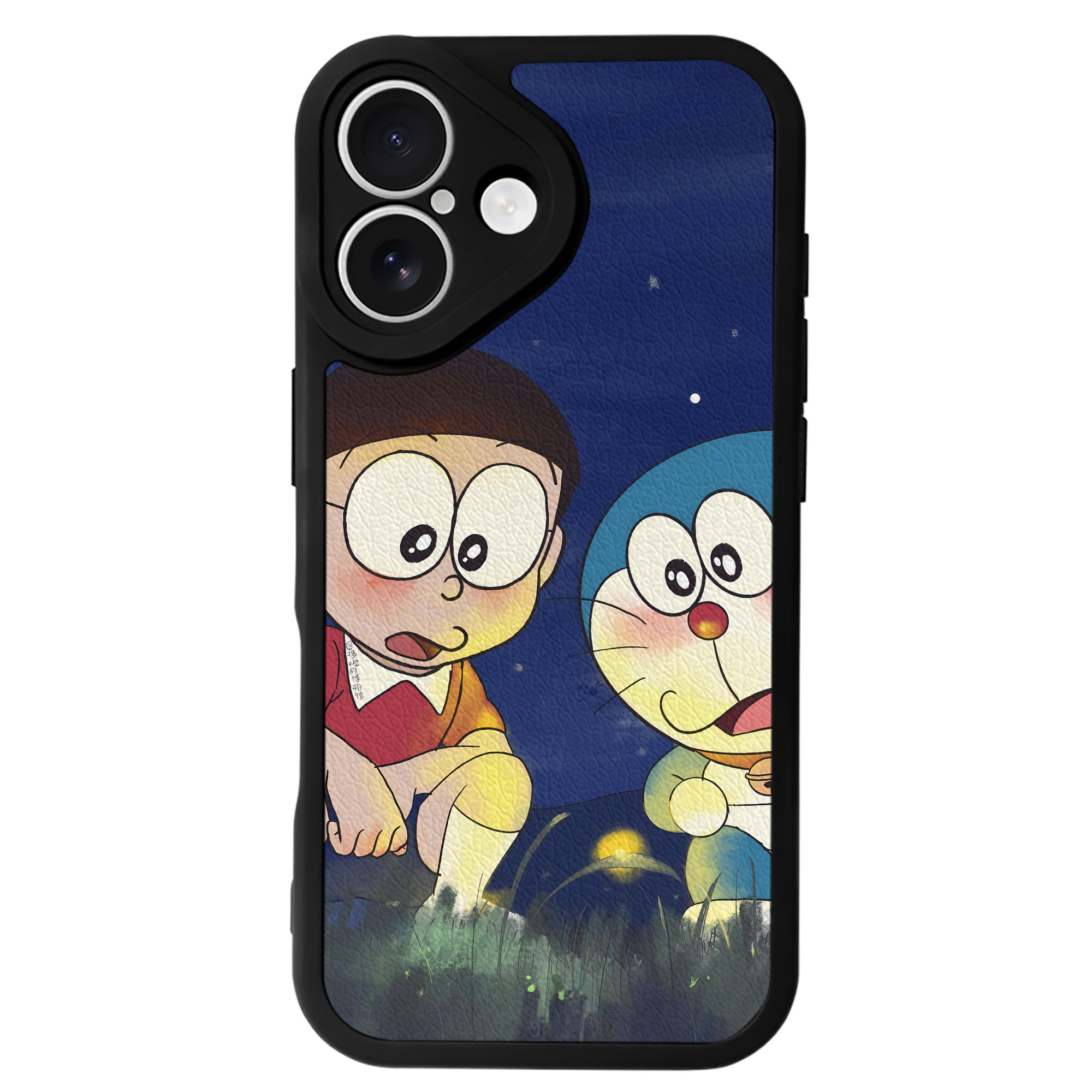 （画像用） ドラえもん Doraemon 【iPhone 16シリーズ対応】シリコンスマホケース（レザー調） 材質：シリコン